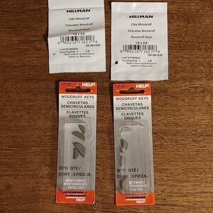 Woodruff Keys LOT of 4 Packages Hillman and Dorman HELP!